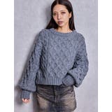 ケーブルクルーネックニットトップス | GYDA | 詳細画像16