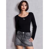 GGプレートlong sleeveニットトップス | GYDA | 詳細画像2 