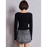 GGプレートlong sleeveニットトップス | GYDA | 詳細画像3 