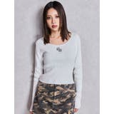 GGプレートlong sleeveニットトップス | GYDA | 詳細画像7 