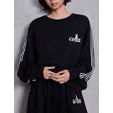 ブラック | GYMINI BUNNYラインスウェットトップス | GYDA