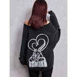 VネックSMIRK BUNNYスウェットトップス | GYDA | 詳細画像13 