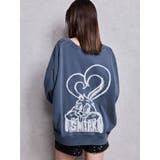 VネックSMIRK BUNNYスウェットトップス | GYDA | 詳細画像2 