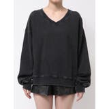 VネックSMIRK BUNNYスウェットトップス | GYDA | 詳細画像21 