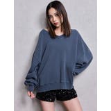 VネックSMIRK BUNNYスウェットトップス | GYDA | 詳細画像3 