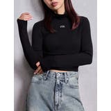 ブラック | GYDAハイネックショートトップス | GYDA