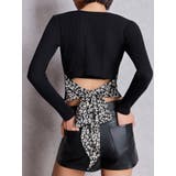 ブラック | レオパードBACKリボンテレコロンT | GYDA