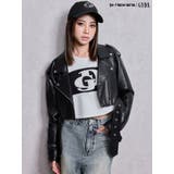 GD fake leather patch shortトップス | GYDA | 詳細画像7 