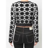 Argyll patternミニシャギーニットカーディガン | GYDA | 詳細画像13