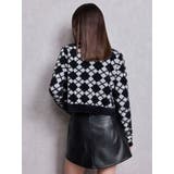 Argyll patternミニシャギーニットカーディガン | GYDA | 詳細画像3