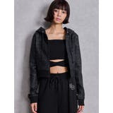 GG chain glitter print shortパーカー | GYDA | 詳細画像5 