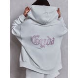 オフホワイト | NEW BACK GYDAラインストーンラメパーカー | GYDA