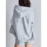 ライトグレー | NEW BACK GYDAラインストーンラメパーカー | GYDA