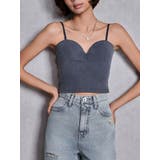 ショルダーストラップリブベアビスチェ | GYDA | 詳細画像1 