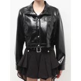 Symmetry GYDA EMBOSSパテントフェイクレザーショートジャケット | GYDA | 詳細画像15