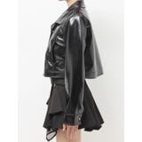 Symmetry GYDA EMBOSSパテントフェイクレザーショートジャケット | GYDA | 詳細画像16