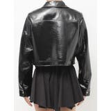 Symmetry GYDA EMBOSSパテントフェイクレザーショートジャケット | GYDA | 詳細画像17