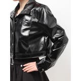 Symmetry GYDA EMBOSSパテントフェイクレザーショートジャケット | GYDA | 詳細画像19