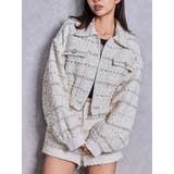 アイボリー | Symmetry GYDAラメツイードジャケット | GYDA