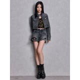 Symmery GYDA EMBOSSノーカラーデニムショートブルゾン | GYDA | 詳細画像22