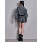 Symmery GYDA EMBOSSノーカラーデニムショートブルゾン | GYDA | 詳細画像23