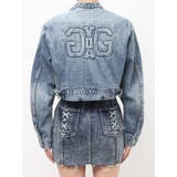 Symmery GYDA EMBOSSノーカラーデニムショートブルゾン | GYDA | 詳細画像30