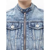 Symmery GYDA EMBOSSノーカラーデニムショートブルゾン | GYDA | 詳細画像31