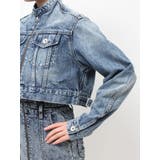 Symmery GYDA EMBOSSノーカラーデニムショートブルゾン | GYDA | 詳細画像32