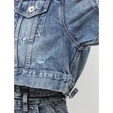 Symmery GYDA EMBOSSノーカラーデニムショートブルゾン | GYDA | 詳細画像35