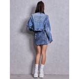 Symmery GYDA EMBOSSノーカラーデニムショートブルゾン | GYDA | 詳細画像7