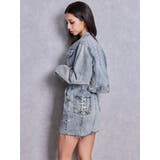 Symmery GYDA EMBOSSノーカラーデニムショートブルゾン | GYDA | 詳細画像9