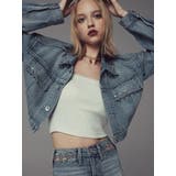 ring bijou studsデザインデニムショートGジャン | GYDA | 詳細画像15