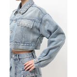 ring bijou studsデザインデニムショートGジャン | GYDA | 詳細画像21