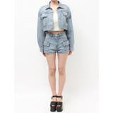 ring bijou studsデザインデニムショートGジャン | GYDA | 詳細画像26