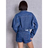 ring bijou studsデザインデニムショートGジャン | GYDA | 詳細画像3