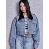 ring bijou studsデザインデニムショートGジャン | GYDA | 詳細画像7