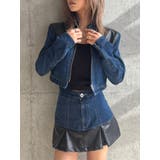 【TINY】フェイクレザードッキングデニムZIPショートジャケット | GYDA | 詳細画像11 