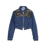 【TINY】フェイクレザードッキングデニムZIPショートジャケット | GYDA | 詳細画像23 