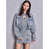 Symmetry GYDAフロントZIPスカートライクデニムタイトミニワンピース | GYDA | 詳細画像18 