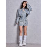 Symmetry GYDAフロントZIPスカートライクデニムタイトミニワンピース | GYDA | 詳細画像20 