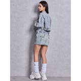 Symmetry GYDAフロントZIPスカートライクデニムタイトミニワンピース | GYDA | 詳細画像21 