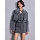 Symmetry GYDAフロントZIPスカートライクデニムタイトミニワンピース | GYDA | 詳細画像31 