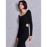 GYDA chain SIDE OPENロングフレアニットワンピース | GYDA | 詳細画像4 