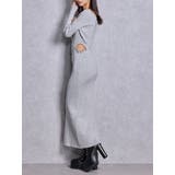 グレー | GYDA chain SIDE OPENロングフレアニットワンピース | GYDA