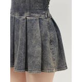 GG bijouデニムプリーツスカートライクミニワンピース | GYDA | 詳細画像20