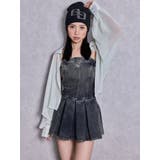 GG bijouデニムプリーツスカートライクミニワンピース | GYDA | 詳細画像4