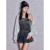 GG bijouデニムプリーツスカートライクミニワンピース | GYDA | 詳細画像5