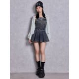 GG bijouデニムプリーツスカートライクミニワンピース | GYDA | 詳細画像6