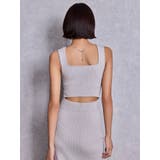 バックオープンジップスリットリブニットロングワンピース | GYDA | 詳細画像4