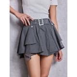 チャコールグレー | HEM Symmetryメッシュスカートライクショートパンツ | GYDA